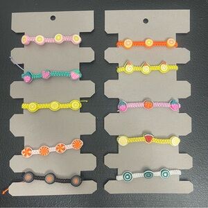 Vibrant Kids Fruit Charm Bracelet Collection